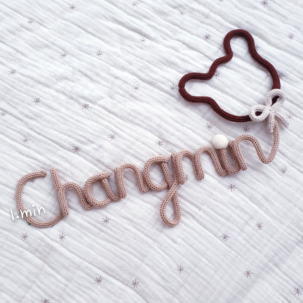 Bảng tên len cho bé  made by l.min