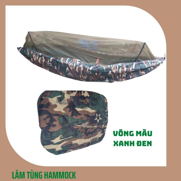 Võng dù in Lính 3 lớp loại dày, khổ dài 250cm, có mùng hàng Siêu Cấp có video hàng thật 100%,tặng kèm 5m dây đai mềm