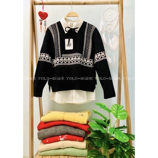 Áo len dáng rộng phong cách Hàn Quốc
