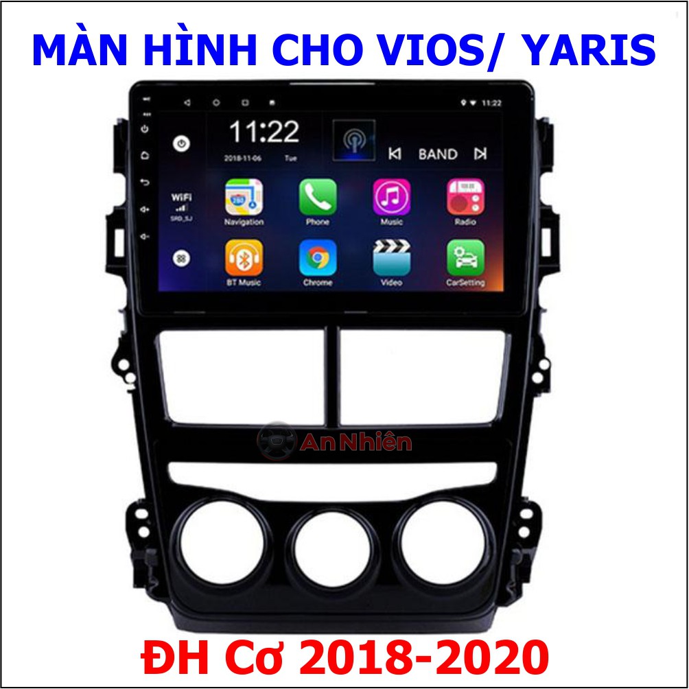 Màn Hình 9 inch Cho Xe VIOS 2018-2020,  Đầu DVD Android Tiếng Việt Kèm Mặt Dưỡng Giắc Zin Xe TOYOTA VIOS