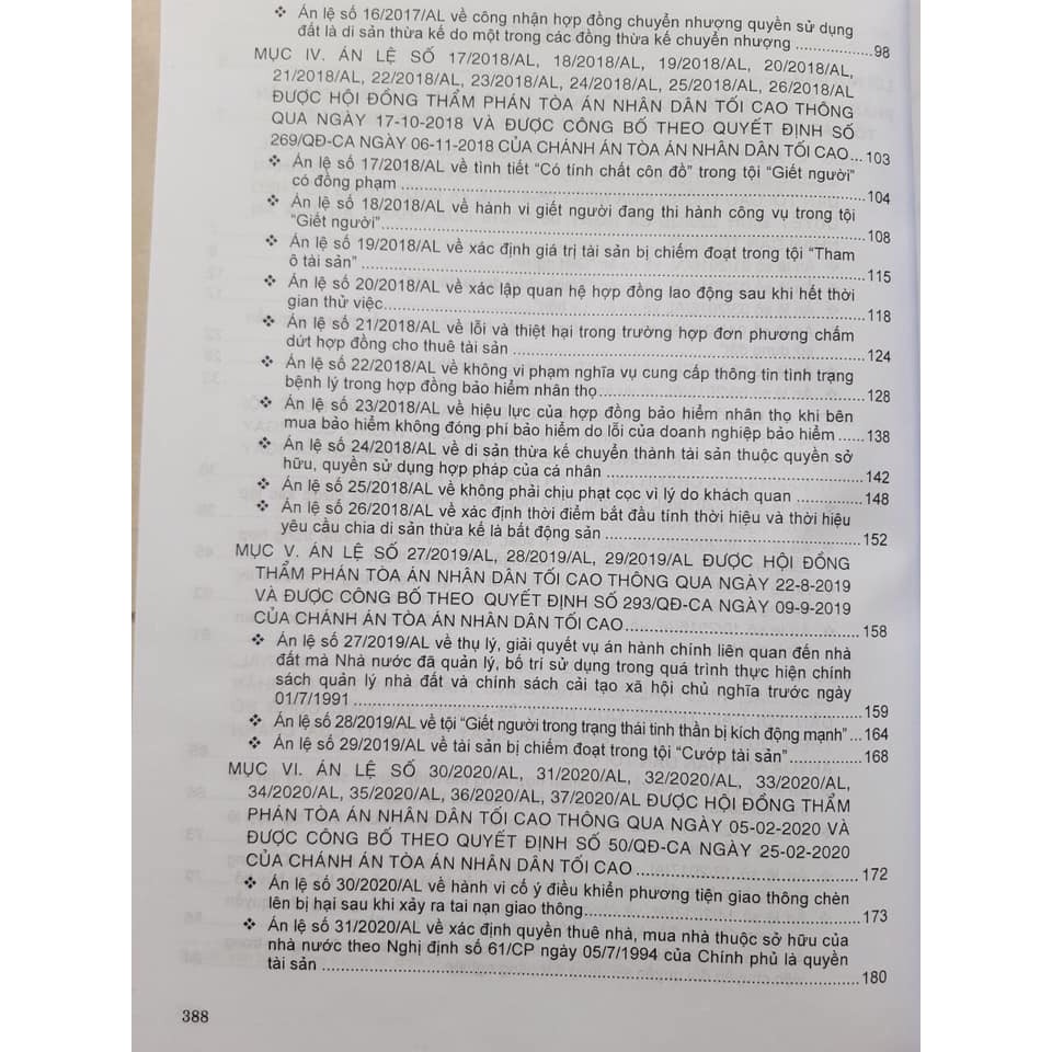 Sách - Hệ thống tra cứu 39 án lệ