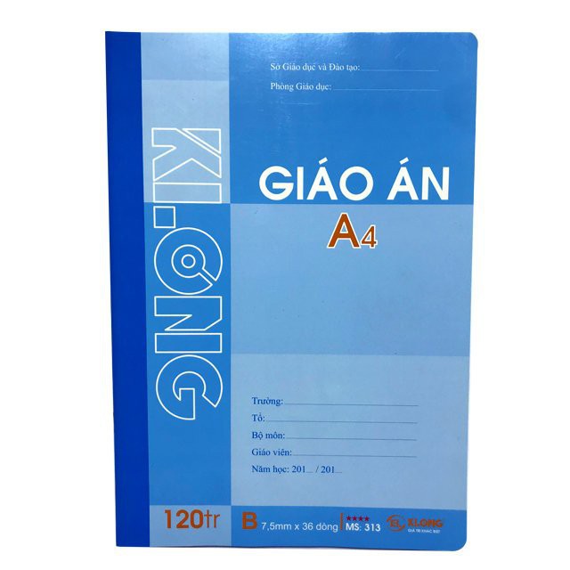 Sổ Giáo Án KLONG A4 120 Trang; MS: 313B