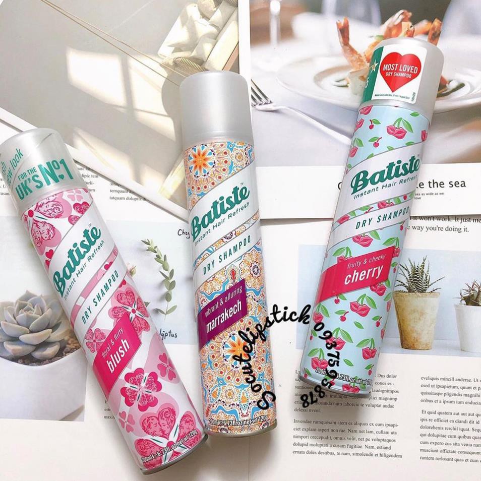 Dầu Gội Khô Batiste Dry Shampoo 200ml