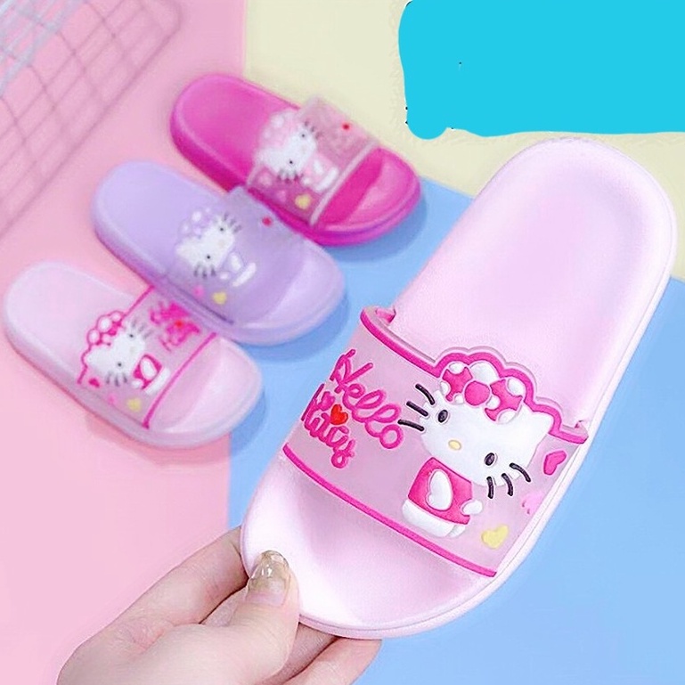 DÉP LÊ MÈO HELLO KITTY  BÉ GÁI ( ĐO CHIỀU DÀI CHÂN BÉ)