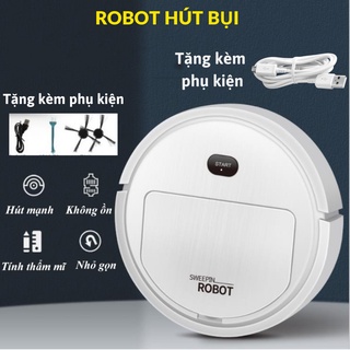 Robot Hút Bụi, Máy Hút Bụi Sàn Thông Minh Tự Động Làm Sạch