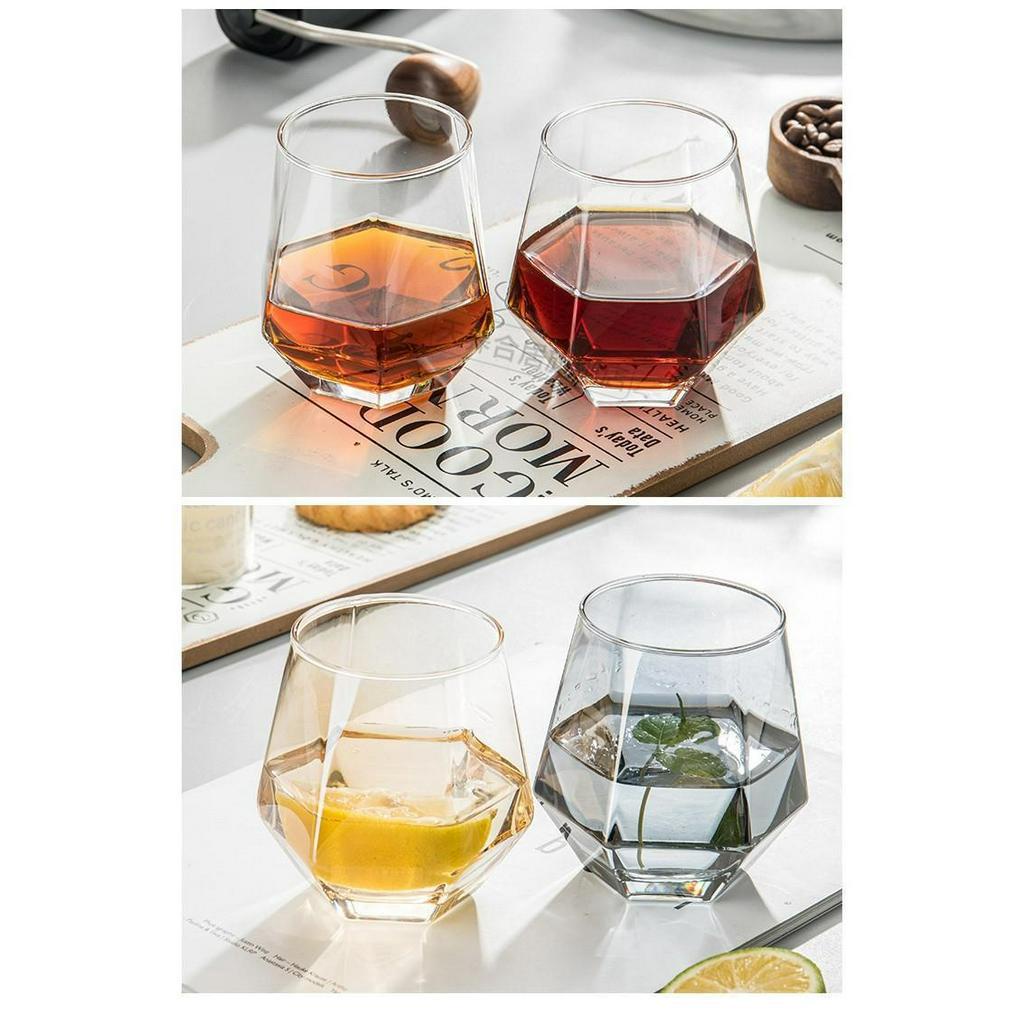 Ly, Cốc Thủy Tinh Hình Kim Cương Tinh Tế/ Lục Giác, Cá Tính và Sáng Tạo