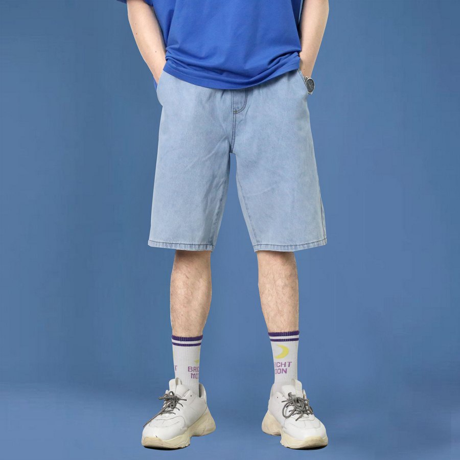 Quần short jean nam lưng thun bên đẹp TS1082 Tronshop