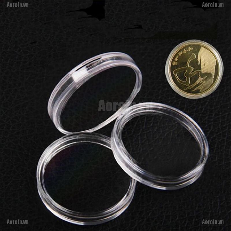 Bộ 10 Hộp đựng tròn Chủ sở hữu viên nang lưu trữ tiền xu