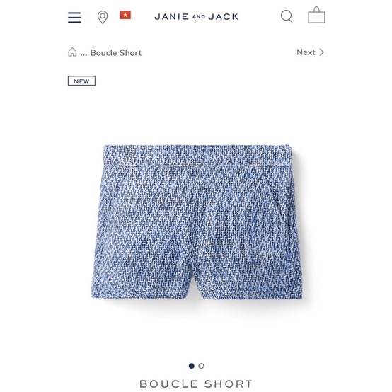 Quần dạ xanh Janie and Jack - Boucle short