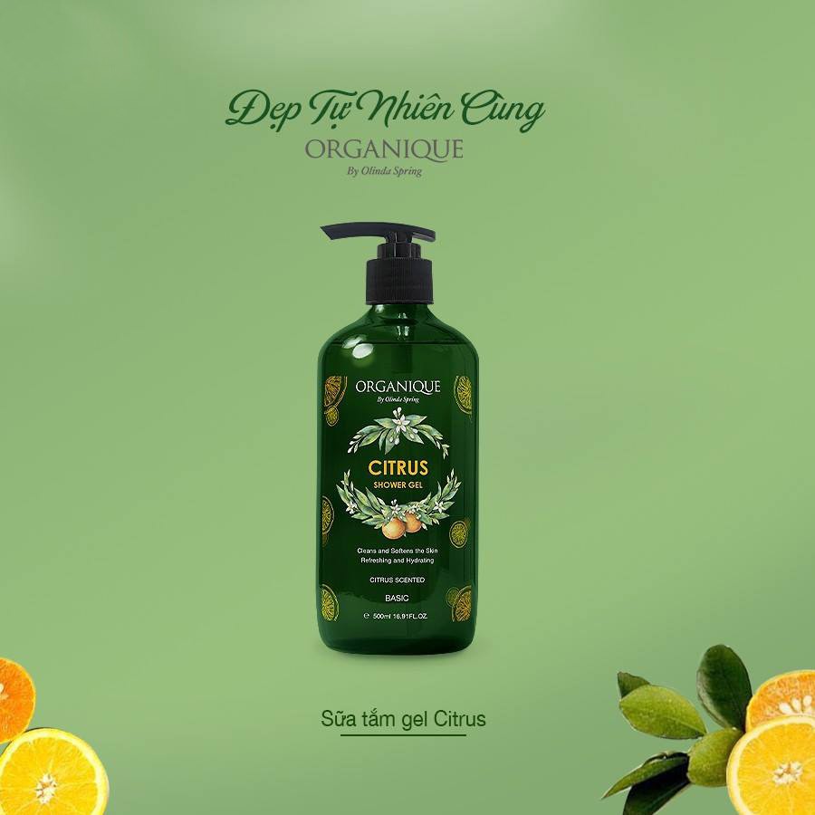 Sữa Tắm Organique Hương Cam Chanh Citrus Shower Gel 500ml