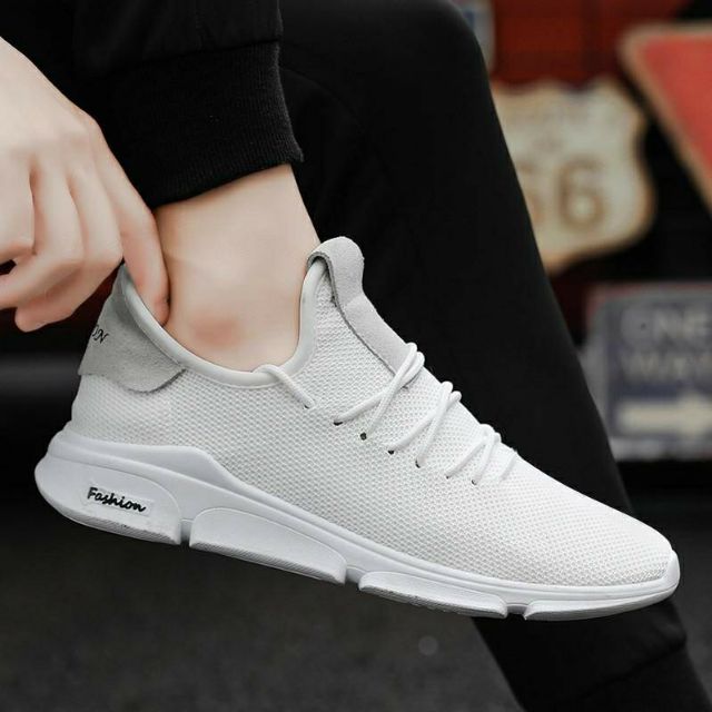 𝔹𝕆𝕊𝕊 𝕊ℍ𝕆𝔼𝕊 ⚜️ Giày Thể Thao SNEAKER NAM Vải ⚜️15 ( TRẮng ) Hot FASHION FULL BOX