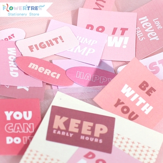 Flowertree Sticker Bộ 45 cái hình dán trang trí sổ sách in chữ