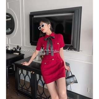 (Thanh lí xả lỗ) Váy gucci 4 túi nơ cổ hàng chuẩn ảnh!