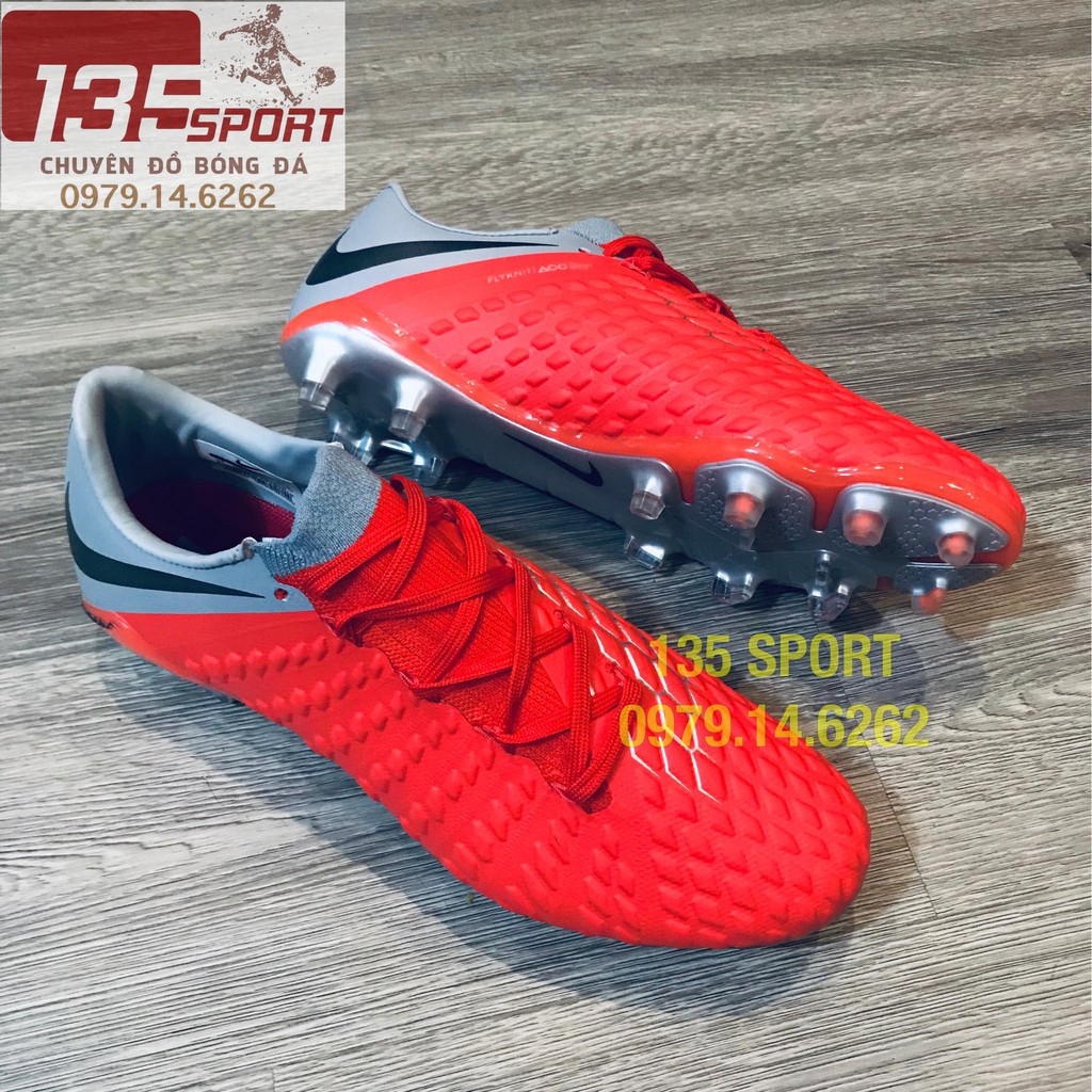 Giày đá bóng đinh cao Hyper Phantom Đỏ xám