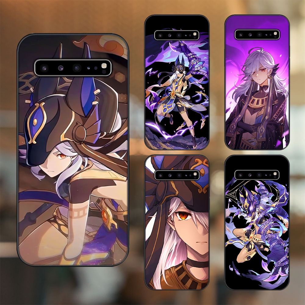 Ốp lưng Samsung S10, S10 5G, S10 Plus viền đen in hình Cyno Genshin Impact