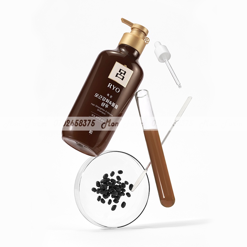 Dầu Gội Xả Ryo Đậu Đen Nhân Sâm Củng Cố Chân Tóc Và Làm Dày Tóc Hair Strengthen Volume 550ml