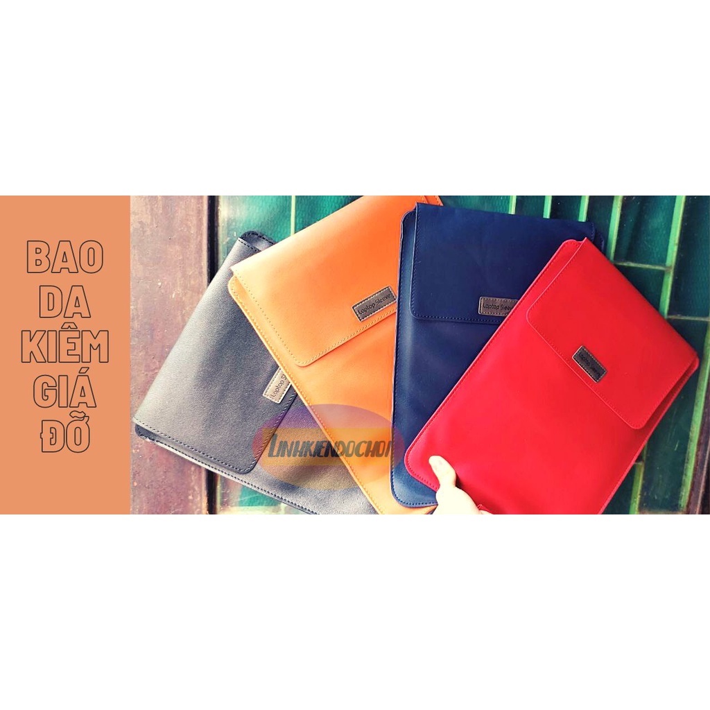 Bao Da bảo vệ Laptop Kiêm giá đỡ laptop , kích thước 13 đến 15 inch