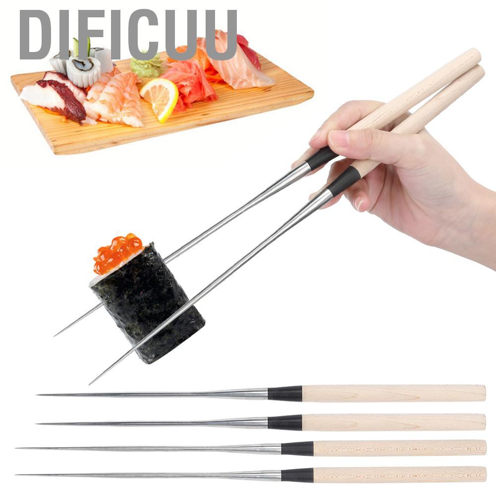 Đôi Đũa Ăn Sushi Bằng Thép Không Gỉ Chống Ăn Mòn Tiện Dụng Cho Nhà Bếp