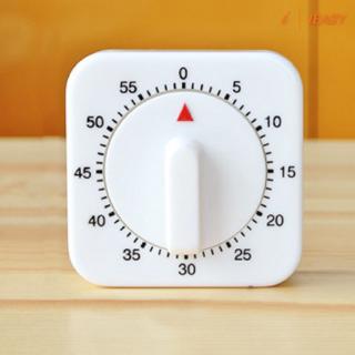 IE❤60 Minutes Kitchen Timer Count Down Alarm Reminder White Square Mechanical Timer