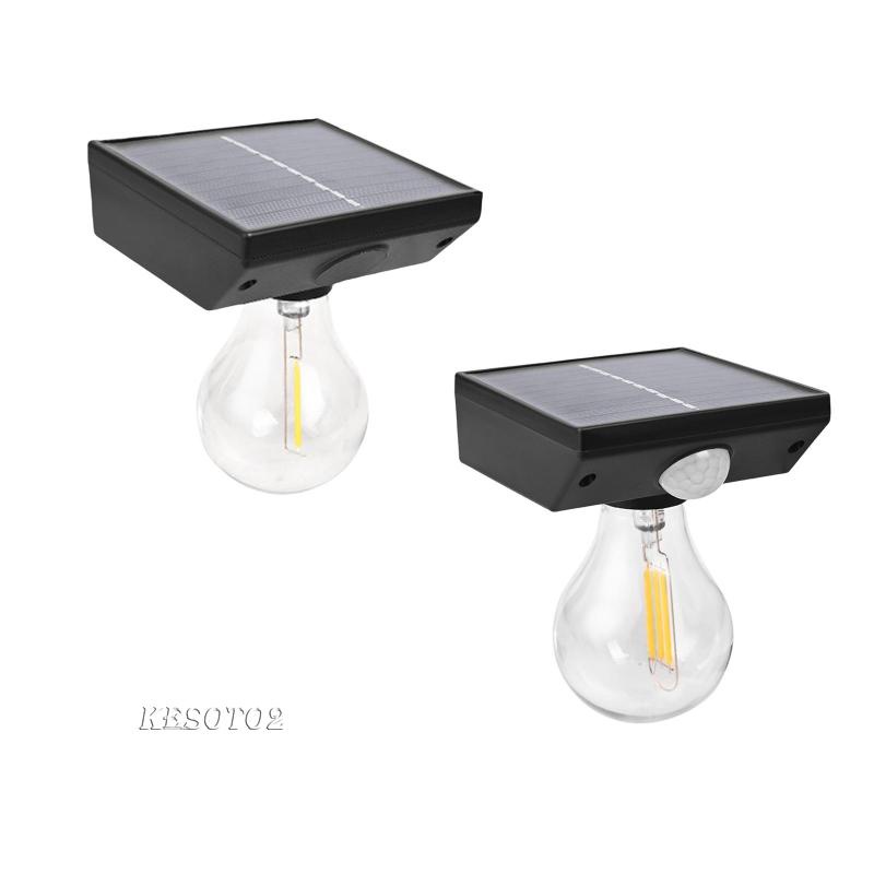 Set 2 Bóng Đèn LED Sợi Vonfram Chống Nước Sử Dụng Năng Lượng Mặt Trời