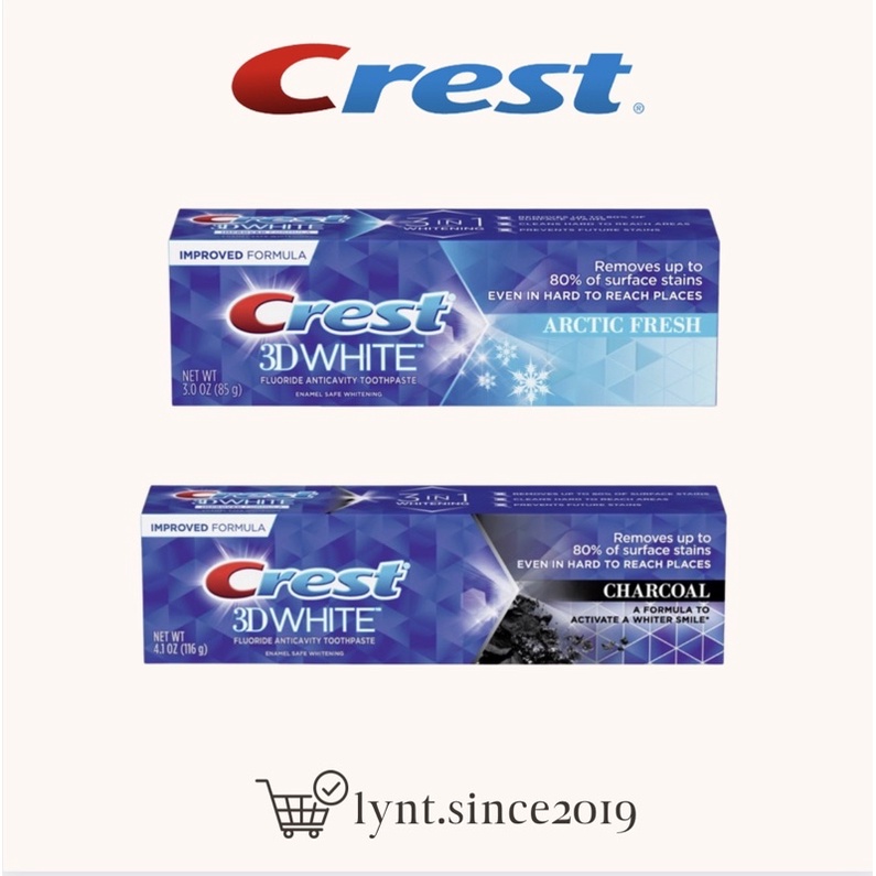 Kem đánh răng Crest 3D White Arctic Fresh / Charcoal 116g