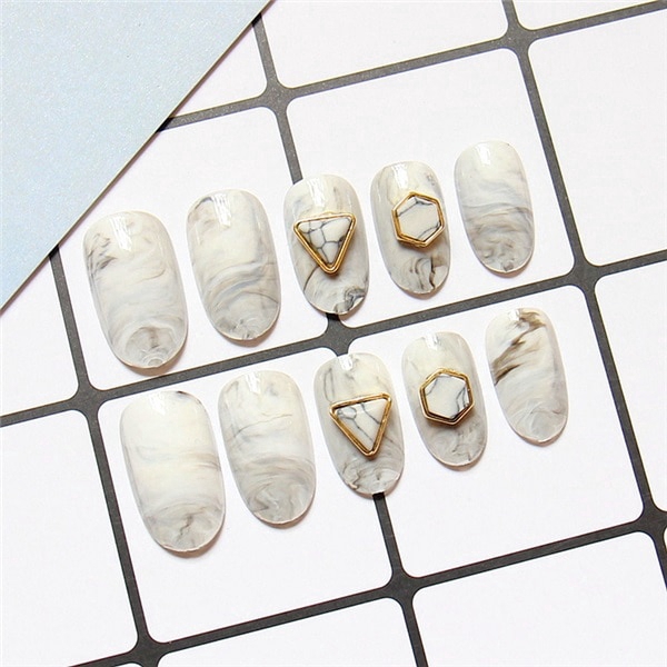 Set 24 móng tay giả FOREVERLILY thiết kế kiểu ngắn vuông kèm keo dán