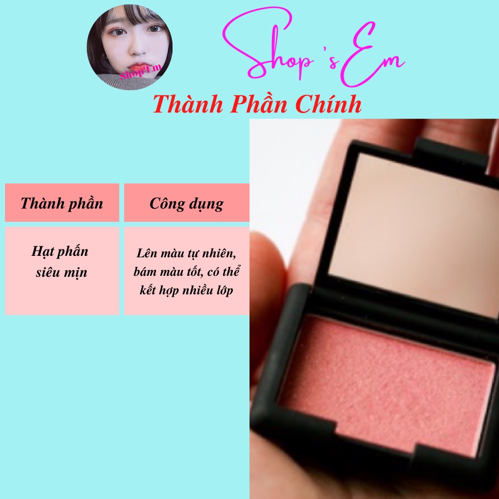 Phấn Má Hồng Nars Blush Fard À Joues Poudre 4.8g Hạt Phấn Siêu Mịn, Độ Bám Tốt, Lên Màu Tự Nhiên Tràn Đầy Sức Sống