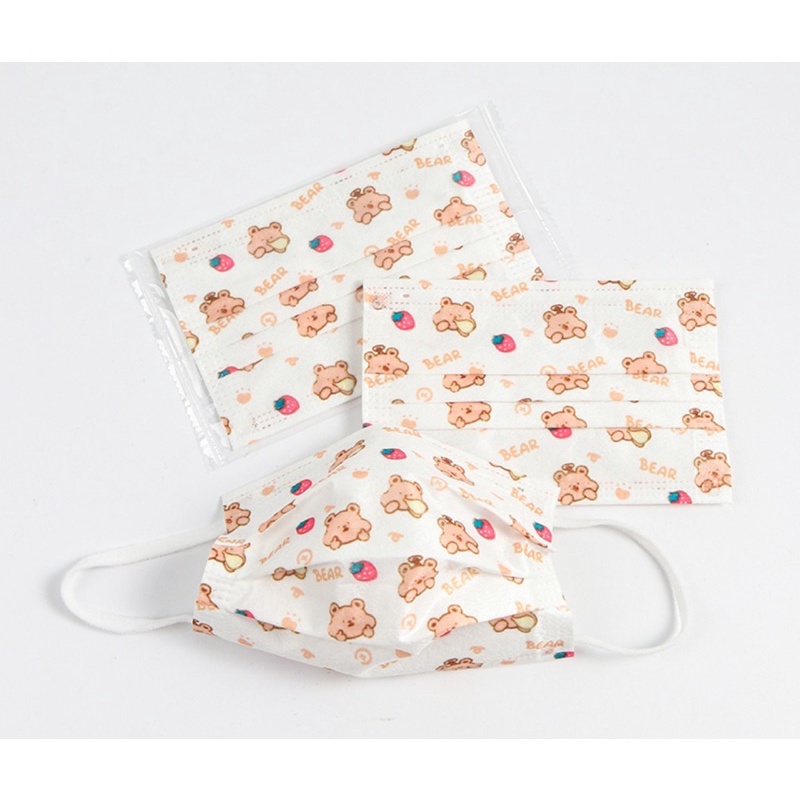 Khẩu trang y tế 3 lớp họa tiết gấu nâu siêu dễ thương