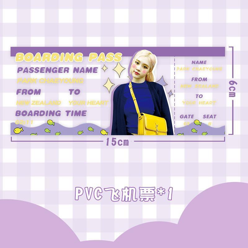 Bộ phụ kiện banner + miếng dán +PVC ticket + thẻ ảnh + bưu thiếp + ảnh polaroid phong cách Rosé nhóm nhạc Blackpink