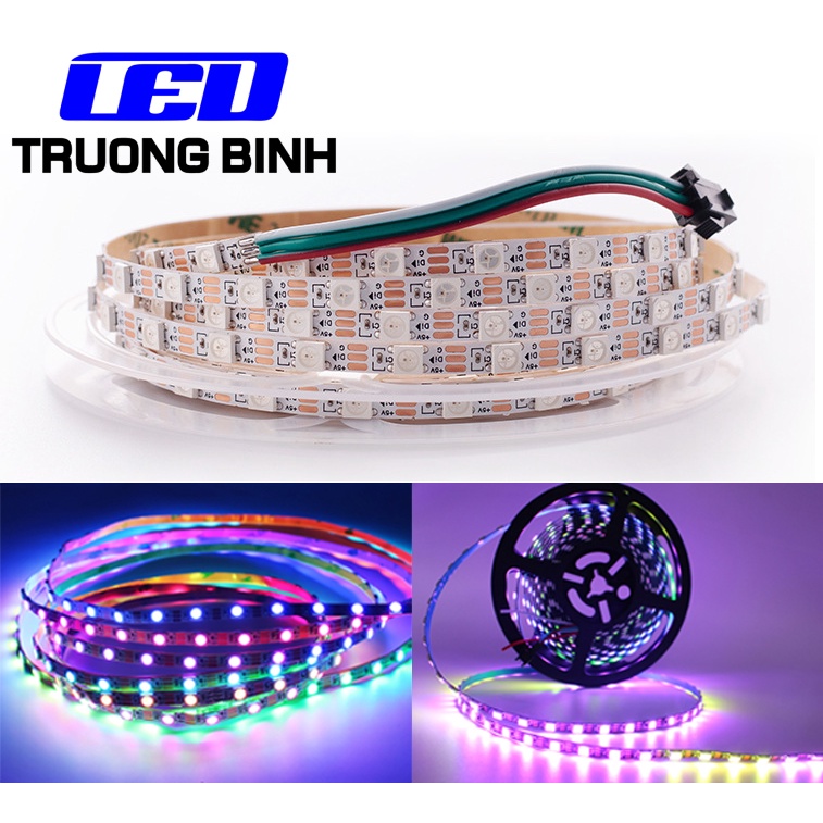 ĐÈN LED DÁN WS2812B ARGB 60LED/MÉT MỎNG 5MM DÒNG SẢN PHẨM TIÊU CHUẨN DÂY 1 MÉT
