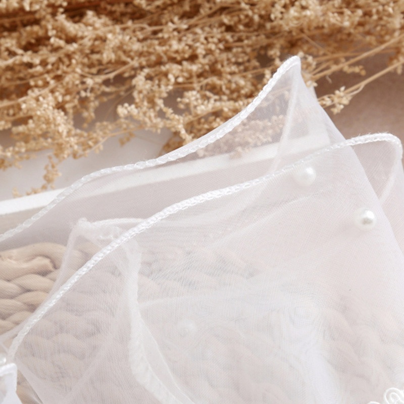 Ống Tay Áo Giả Nhún Bèo Đính Ngọc Trai Giữ Ấm Thời Trang Cho Nữ