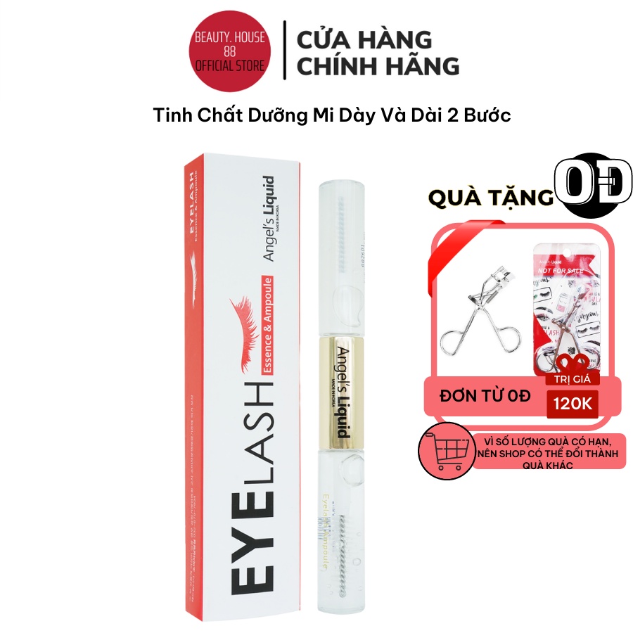 Tinh Chất Dưỡng Mi Dày Và Dài 2 Bước Angel's Liquid Eyelash Essence 5ml &amp; Ampoule 5ml