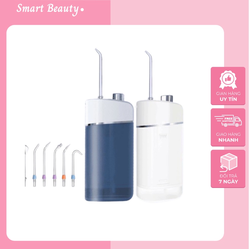 Máy tăm nước du lịch dạng rút,máy tăm nước công suất lớn tặng kèm 7 đầu tăm BH 12 THÁNG