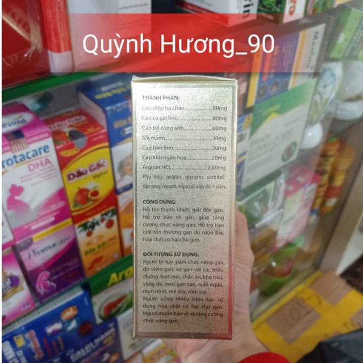 Viên uống SILYMARIN Arginin hộp 60 viên giúp cải thiện chức năng gan