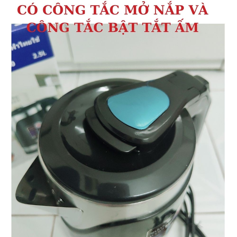 Ấm Siêu Tốc Chống Phỏng Công Suất Lớn Jiplai 2.5L Mẹ Gạo,ấm đun ước Chigo công suất lớn dung tích 1.8 Lít