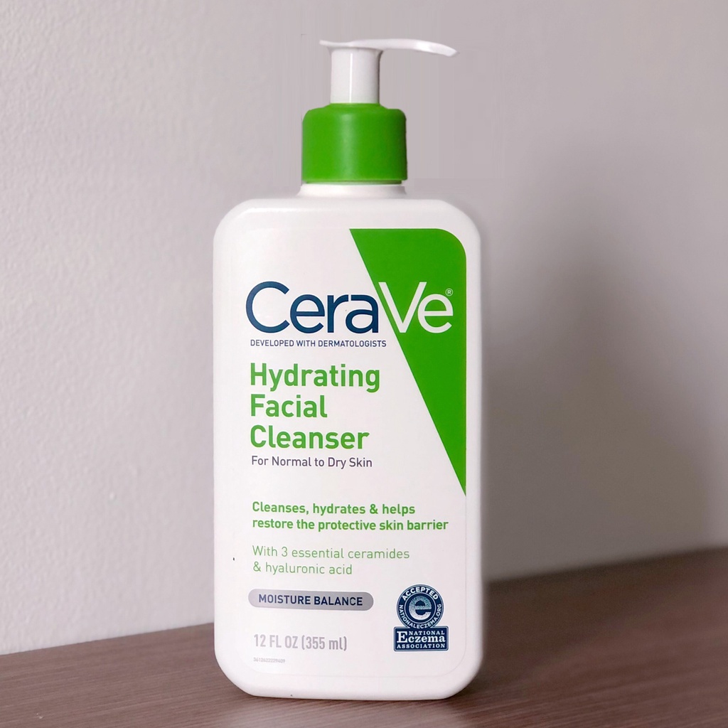 Sữa Rửa Mặt CeraVe Hydrating Facial Cleanser For Normal To Dry Skin dưỡng ẩm cho da khô 355ml