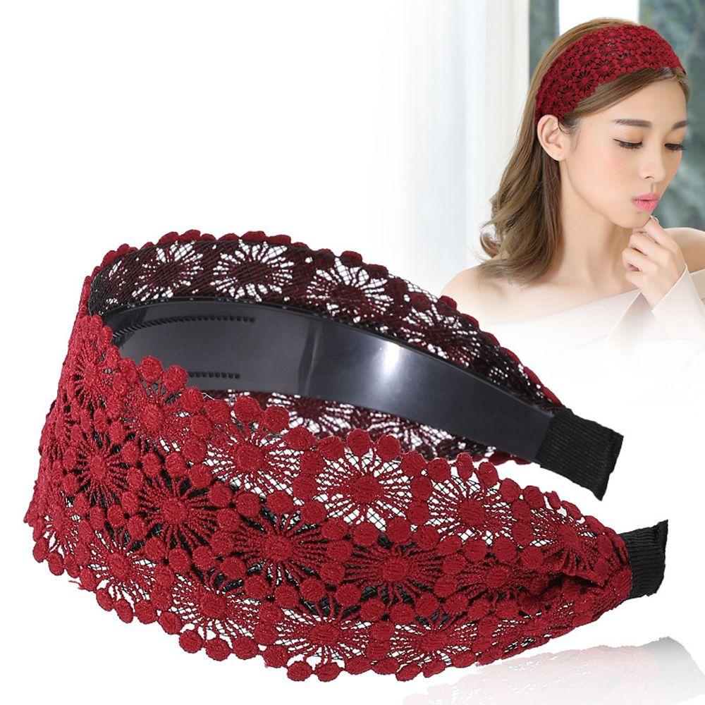 Băng Đô Cài Tóc Rửa Mặt Bằng Nhựa Resin Bản Rộng Họa Tiết Hoa Vintage Hàn Quốc WMES15H