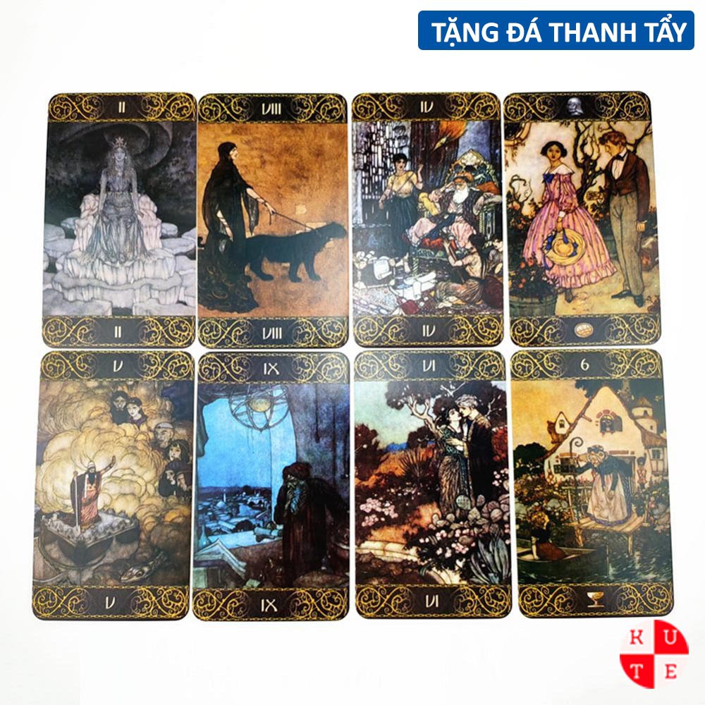 Bài Tarot Edmund Dulac 78 Lá Bài Tặng File Tiếng Anh Và Đá Thanh Tẩy B20