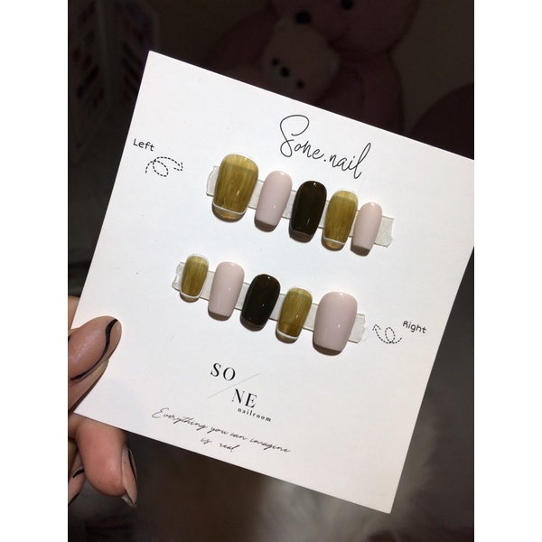 Nailbox móng up thiết kế - Nail xanh lá đơn giản