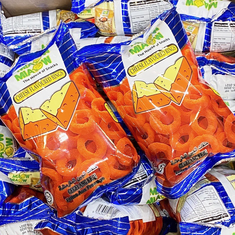 Snack Phô Mai vòng mực Miaow Miaow Bim Bim giòn