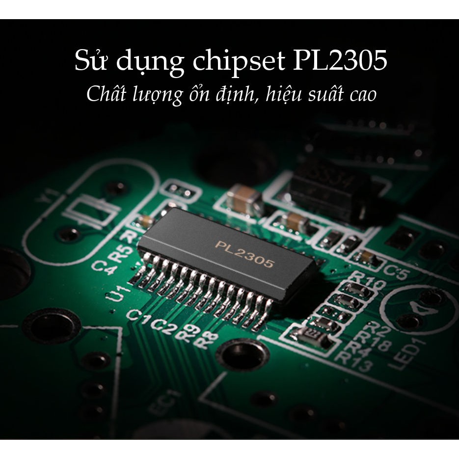 Cáp máy in UGREEN US167 20793 dài 1m USB 2.0 sang cổng BD25 Parallel