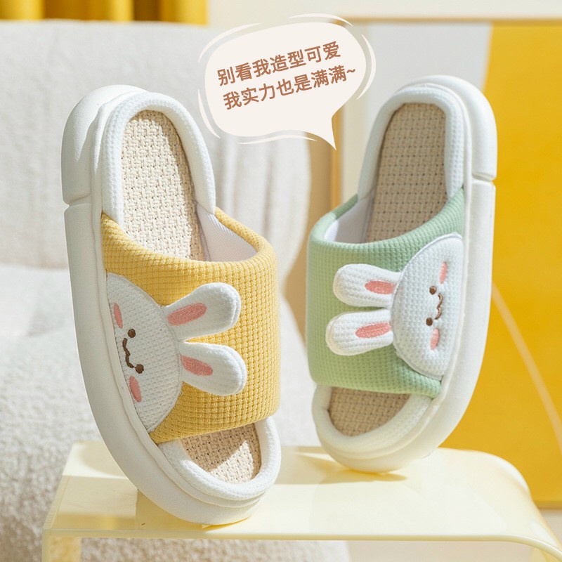 Dép bánh mỳ , dép lê nữ hình Thỏ Cà Rốt 3 màu đế nhẹ êm chân 104