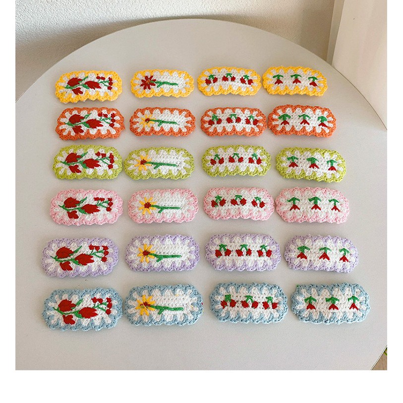 Kẹp Tóc Vải Thêu hoa Phong Cách