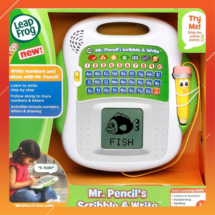 [Chính hãng] Máy Học Viết Mr Pencil Scribble & Write LeapFrog Mỹ Cho Bé Từ 36 Tháng