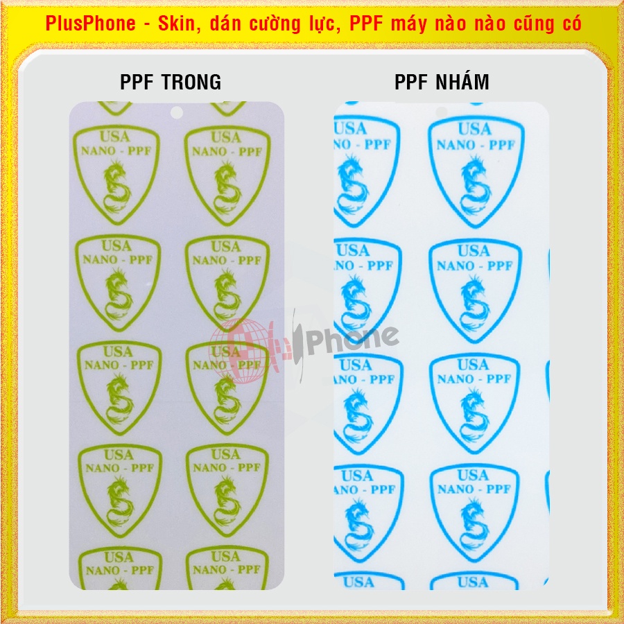 Dán dẻo PPF loại trong và nhám cho mặt trước, sau LG Velvet