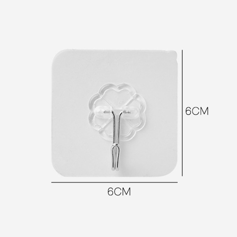 Set 20 móc treo đồ dán tường trong suốt chống thấm nước | BigBuy360 - bigbuy360.vn