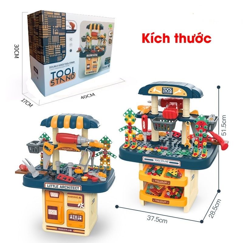 Bộ đồ chơi kỹ sư lắp ráp cỡ lớn cho bé 246 chi tiết có khoan sử dụng pin (BBTOYS: 83)