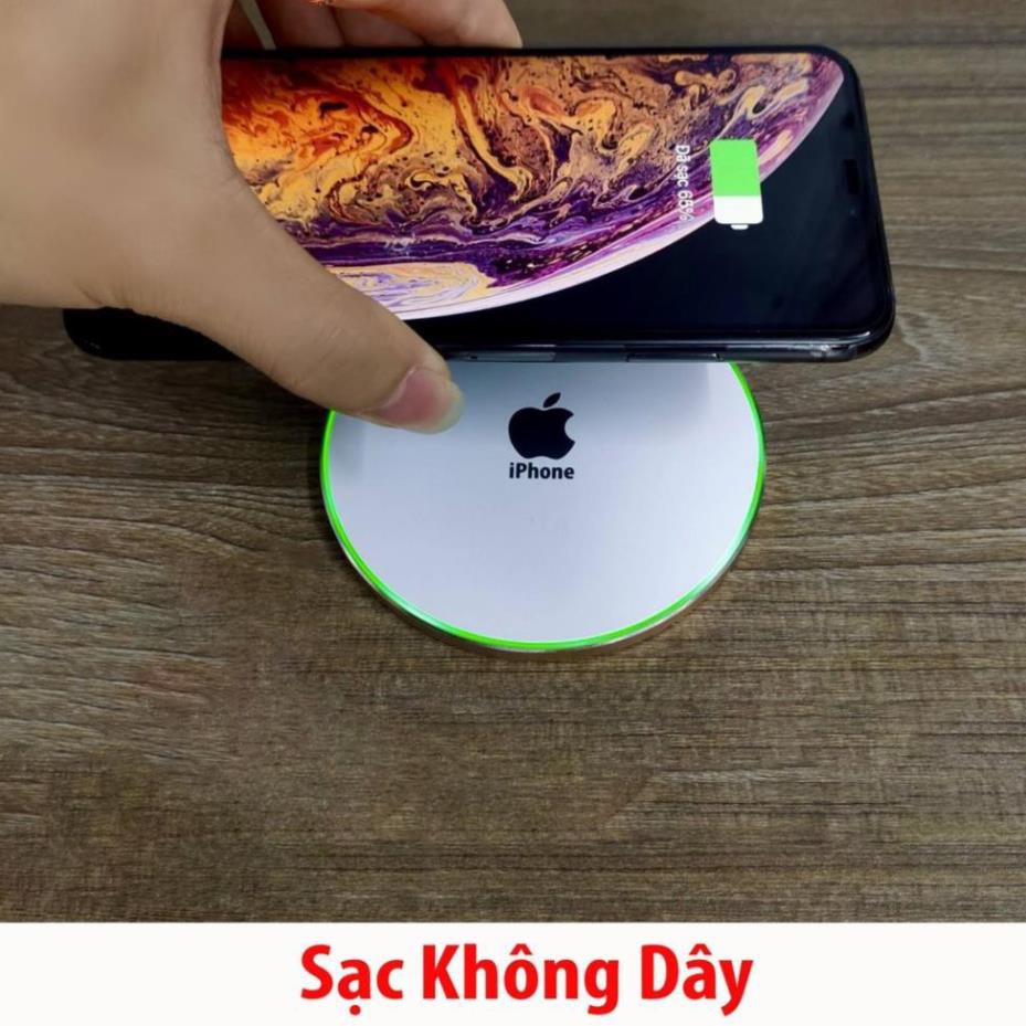 [ hot sale ] [SẠC NHANH 18W] Sạc Không Dây Cho iPhone 8/8Plus/X/XS/ 11 Pro Max, Samsung, Xiaomi, Oppo, Android QT