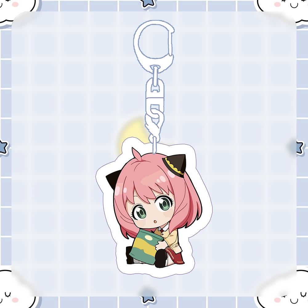 ( NGỒI ) Móc khóa in hình SPY X FAMILY GIA ĐÌNH ĐIỆP VIÊN anime chibi mica trong acrylic