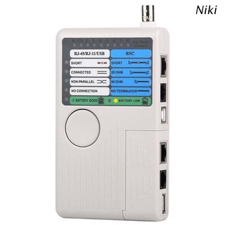 Thiết bị kiểm tra cáp mạng niki 4 trong 1 rj11 rj45 usb bnc lan